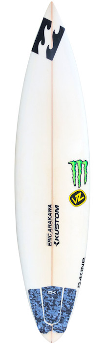 Andy Irons personal “Sunset Special” surfboard by Eric Arakawa (2002)